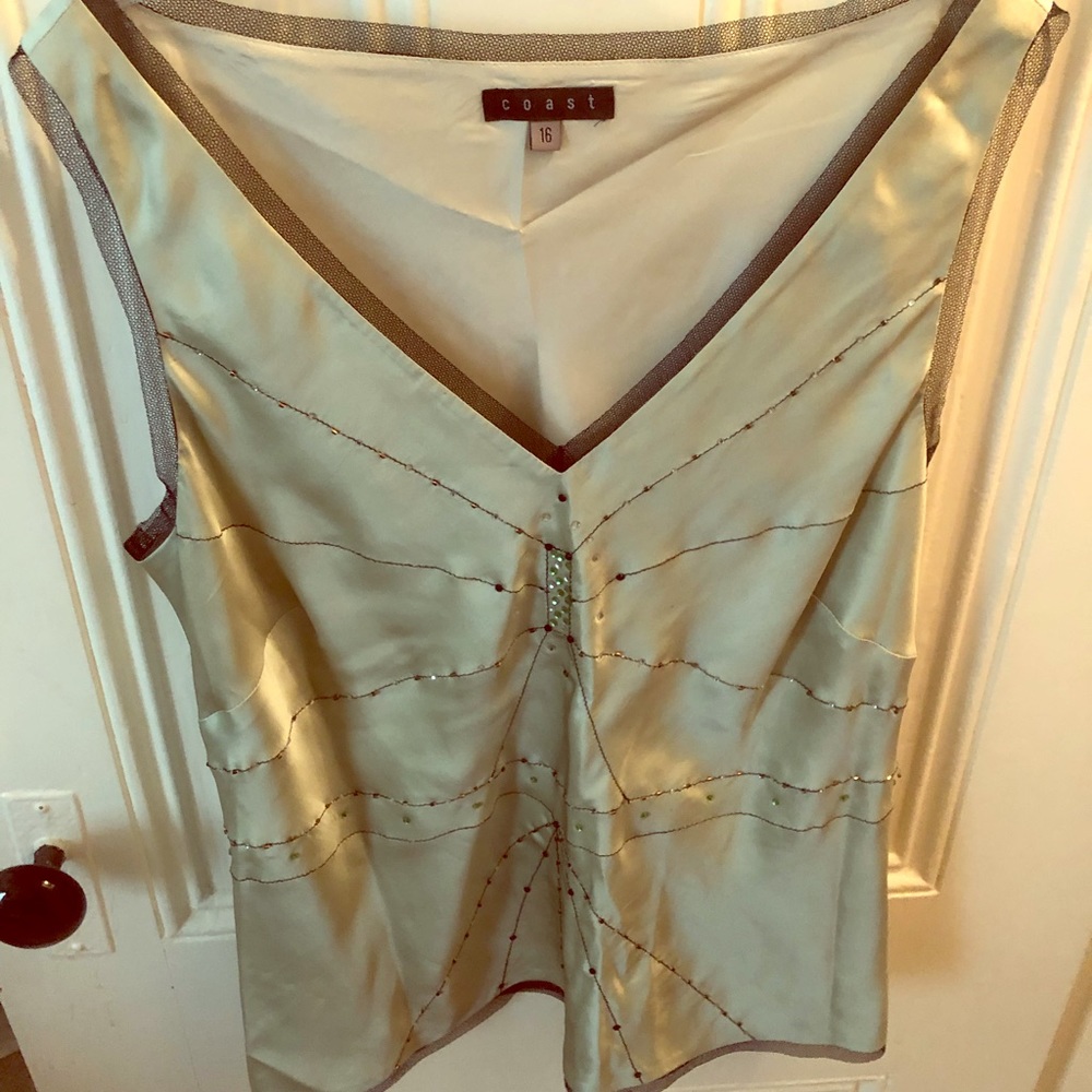 COAST beaded silk top